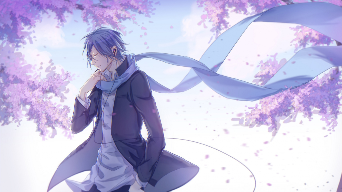 Frau im Weißen Langarmhemd Anime-Charakter. Wallpaper in 1366x768 Resolution