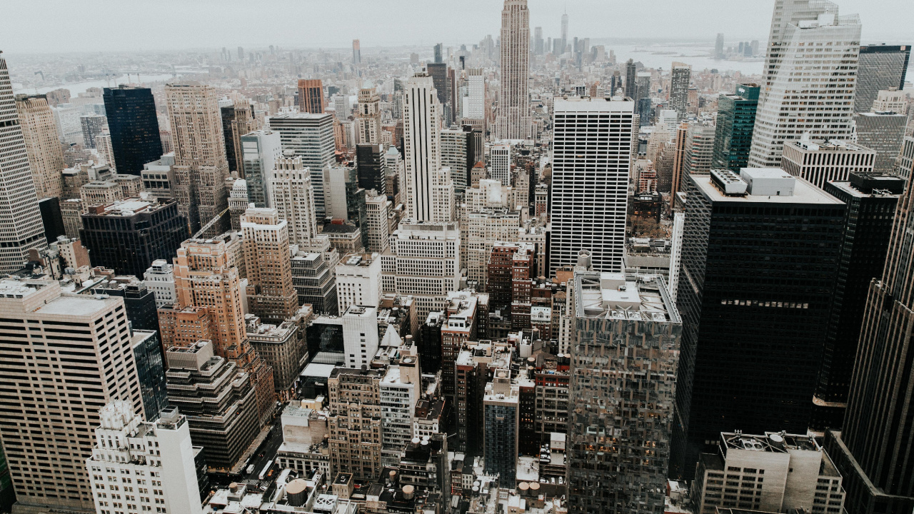 Aerial View of City Buildings During Daytime. Wallpaper in 1280x720 Resolution