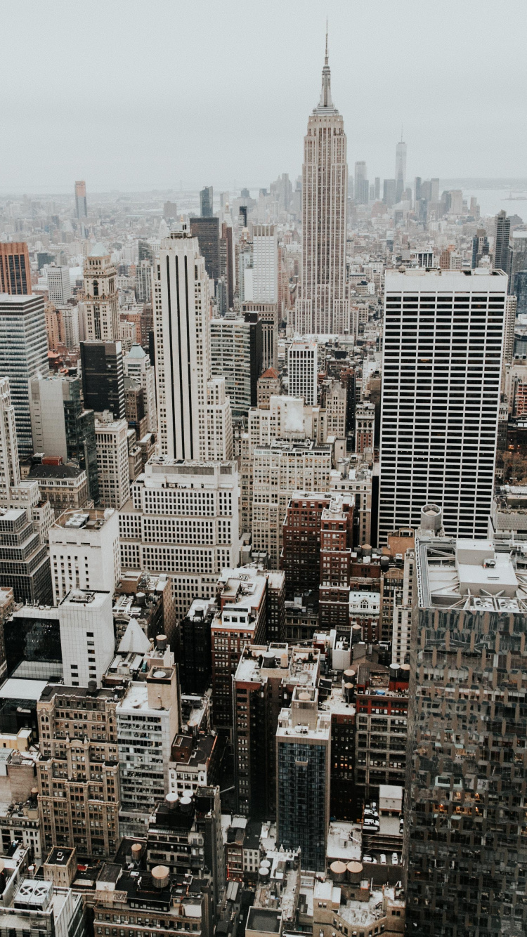 Aerial View of City Buildings During Daytime. Wallpaper in 750x1334 Resolution