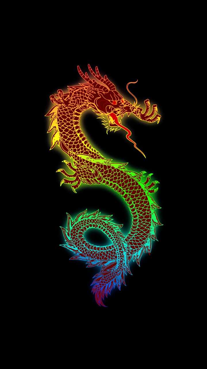 Dragon, Drache Schwarz, Chinesischer Drache, Legendäre Kreatur, Kunst. Wallpaper in 720x1280 Resolution