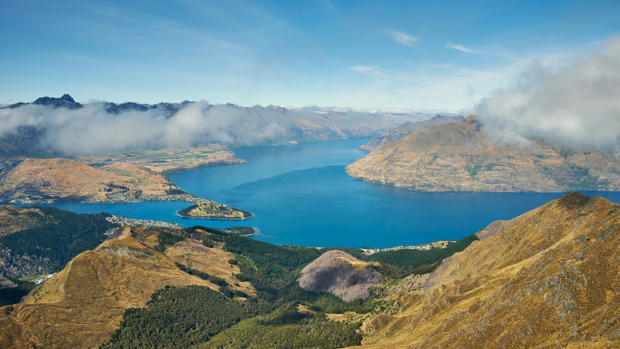 Lake, Mountain, Nature, Mountainous Landforms, Body of Water. Wallpaper in 1280x720 Resolution