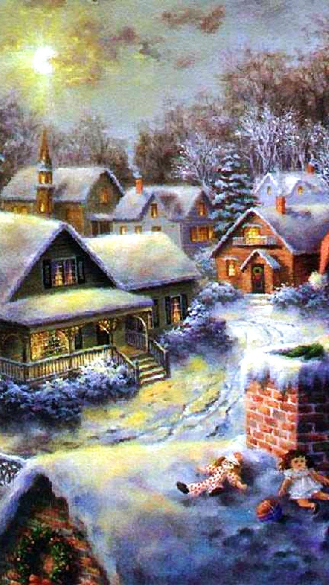 Santa Claus, El Día De Navidad, Invierno, Navidad, Nieve. Wallpaper in 1080x1920 Resolution