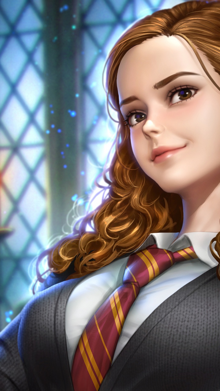 Harry Potter, Hermione Granger, Emma Charlotte Duerre Watson, Professor Albus Dumbledore, Hairstyle. Wallpaper in 720x1280 Resolution