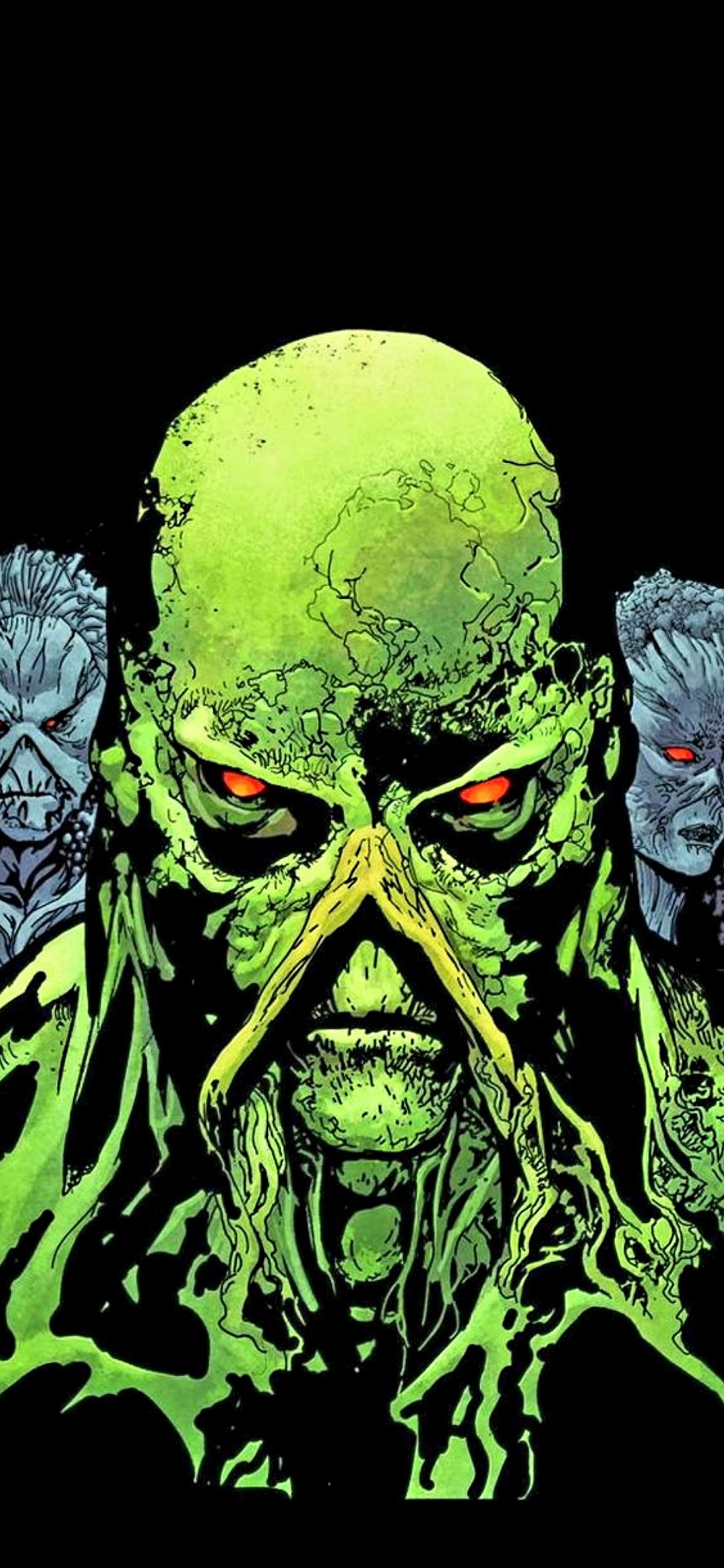 Swamp Thing Head, Swamp Thing, Floronic Man, Swamp Thing Annual 2012- 2, Alec Holland. Wallpaper in 1125x2436 Resolution