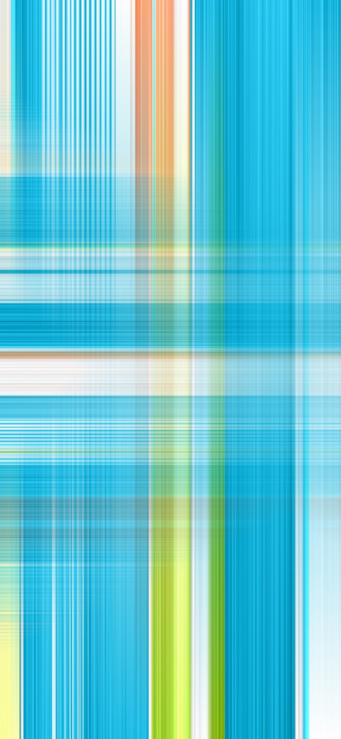 Illustration à Rayures Bleues et Vertes. Wallpaper in 1125x2436 Resolution