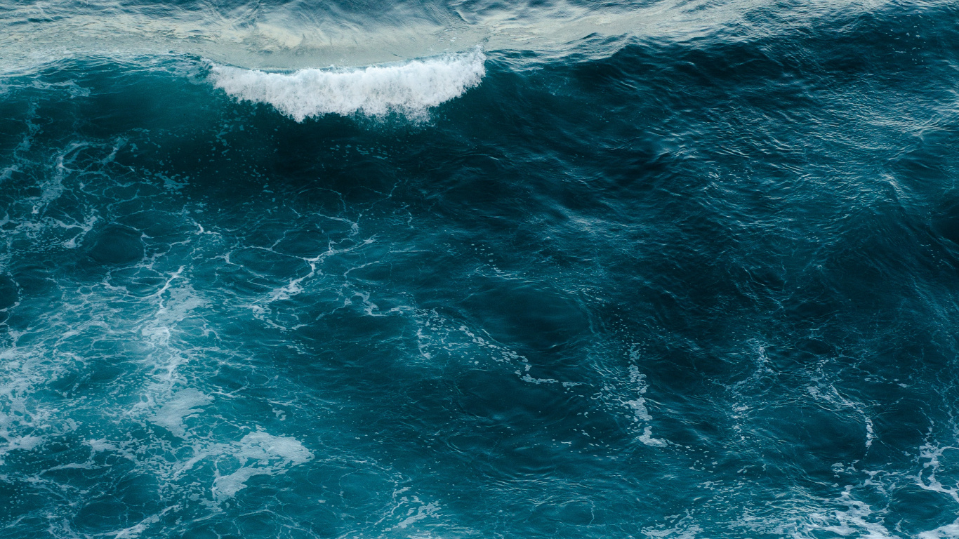 Blue, Mer, Eau, Aqua, le Vent Vague. Wallpaper in 1366x768 Resolution