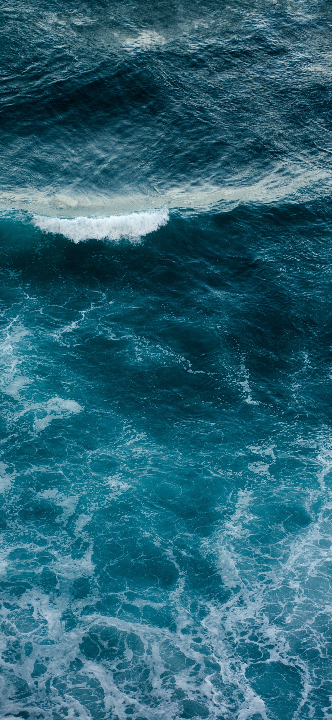 Blue, Sea, Wave, Ocean, Water. Wallpaper in 1125x2436 Resolution