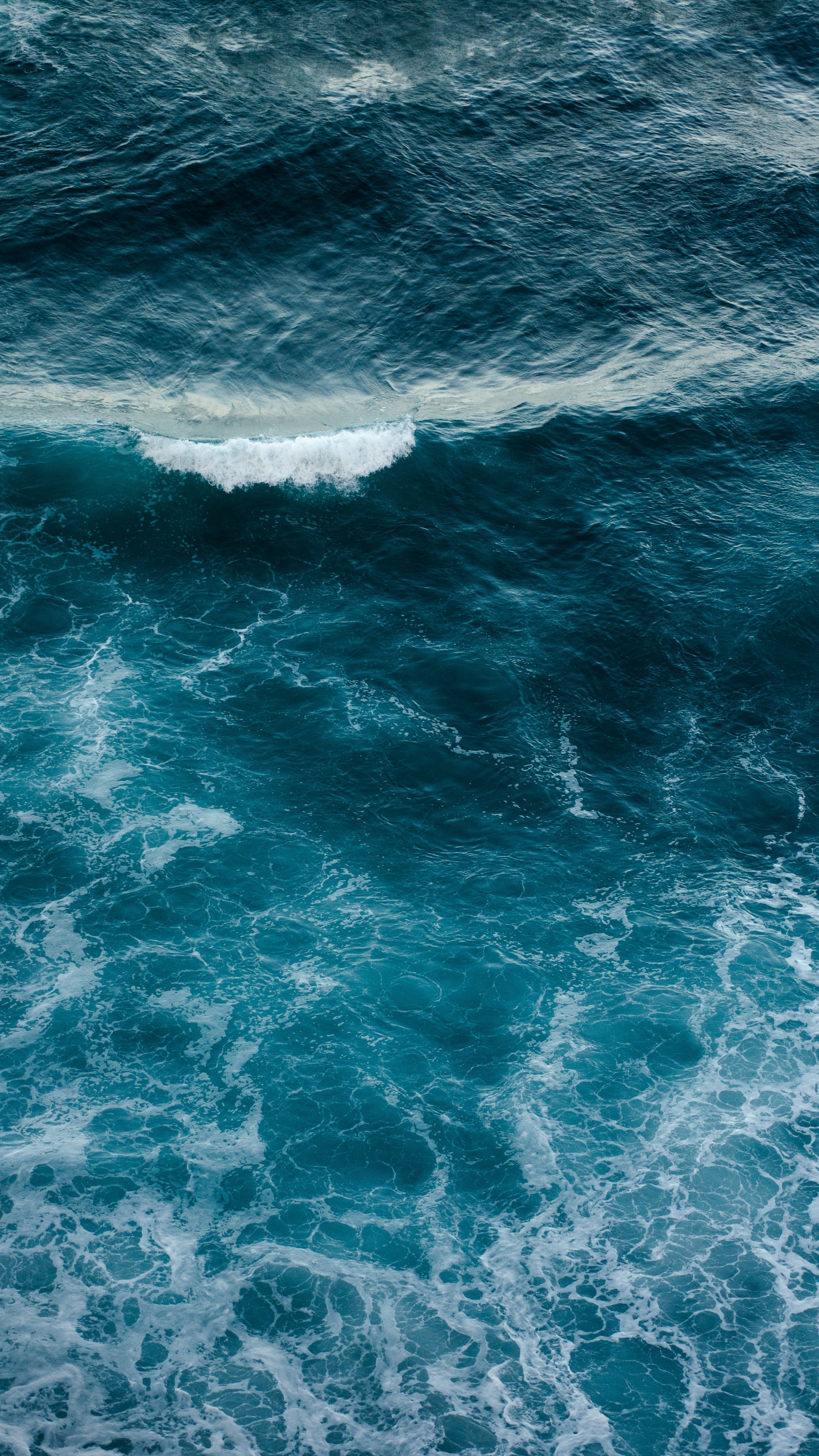 Blue, Sea, Wave, Ocean, Water. Wallpaper in 1440x2560 Resolution