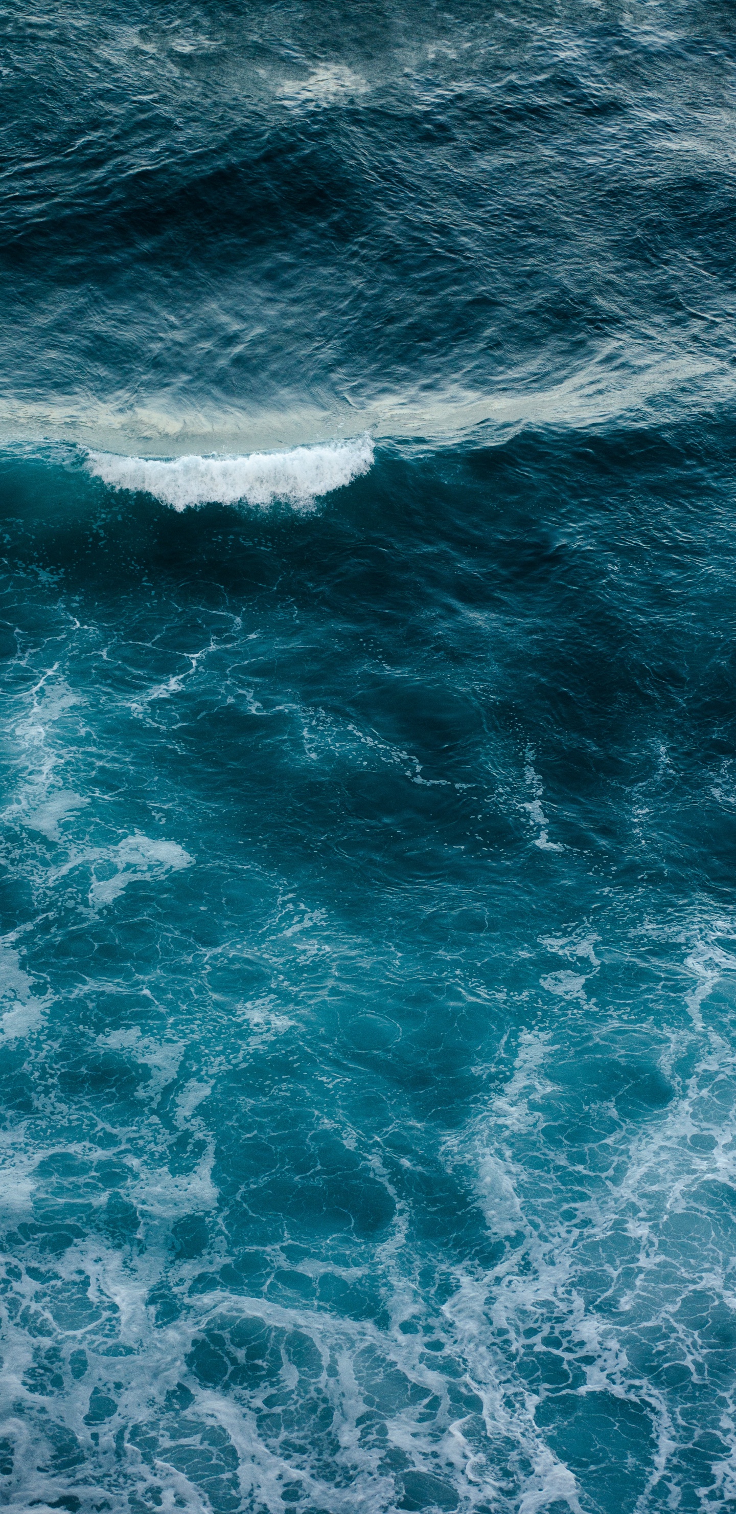 Blue, Sea, Wave, Ocean, Water. Wallpaper in 1440x2960 Resolution