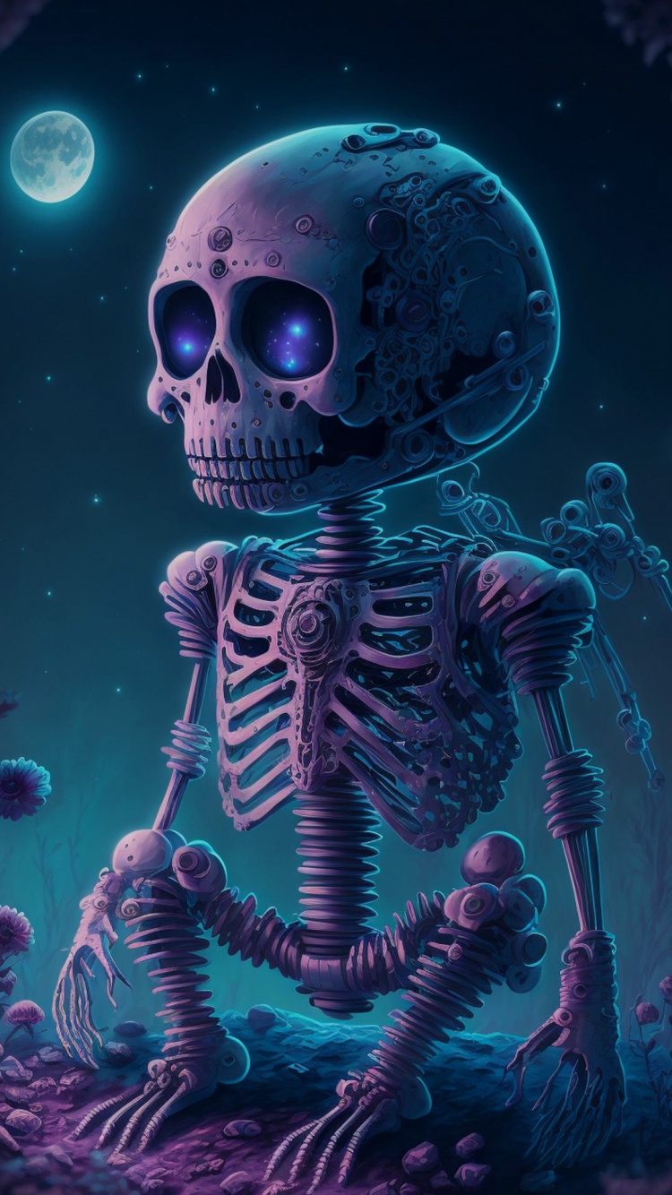 Skeleton, Light, Human, Jaw, Bone. Wallpaper in 750x1334 Resolution