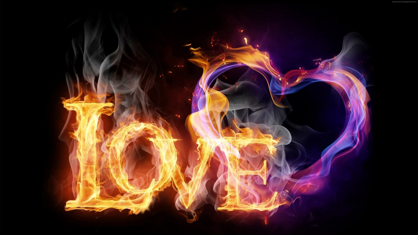 Flamme, Feuer, Hitze, Text, Fraktale Kunst. Wallpaper in 1366x768 Resolution