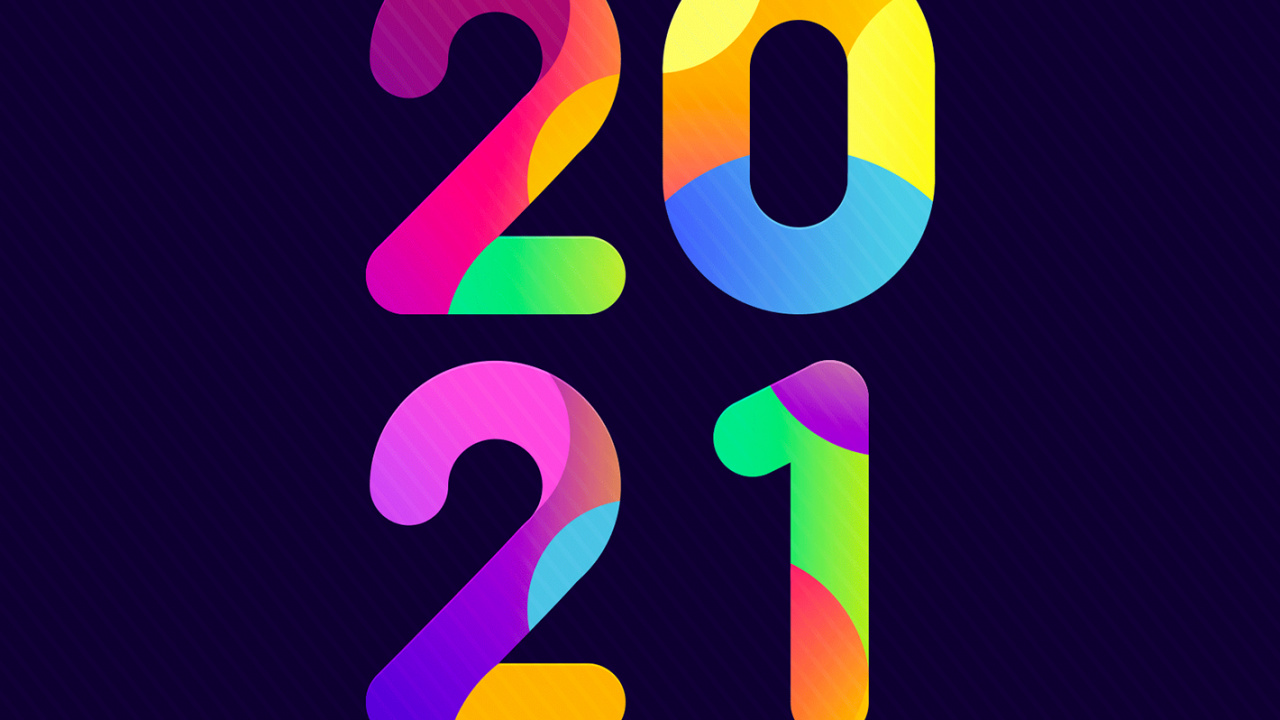 Nochevieja, Navidad, 2021, Diseño Gráfico, Logotipo. Wallpaper in 1280x720 Resolution