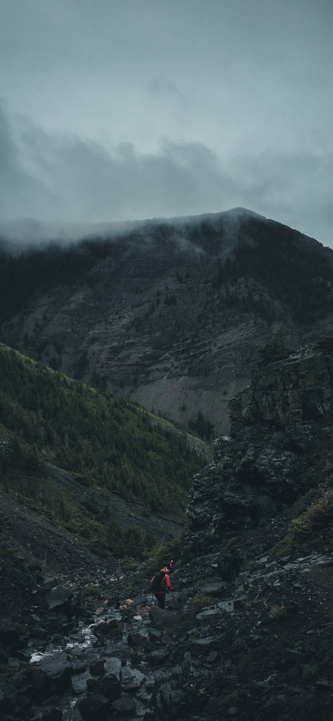 People Walking on Mountain During Daytime. Wallpaper in 1125x2436 Resolution