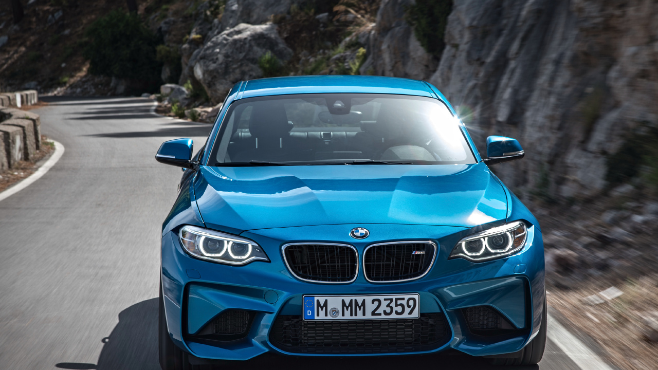 Blue Bmw m 3 on Road During Daytime. Wallpaper in 1280x720 Resolution