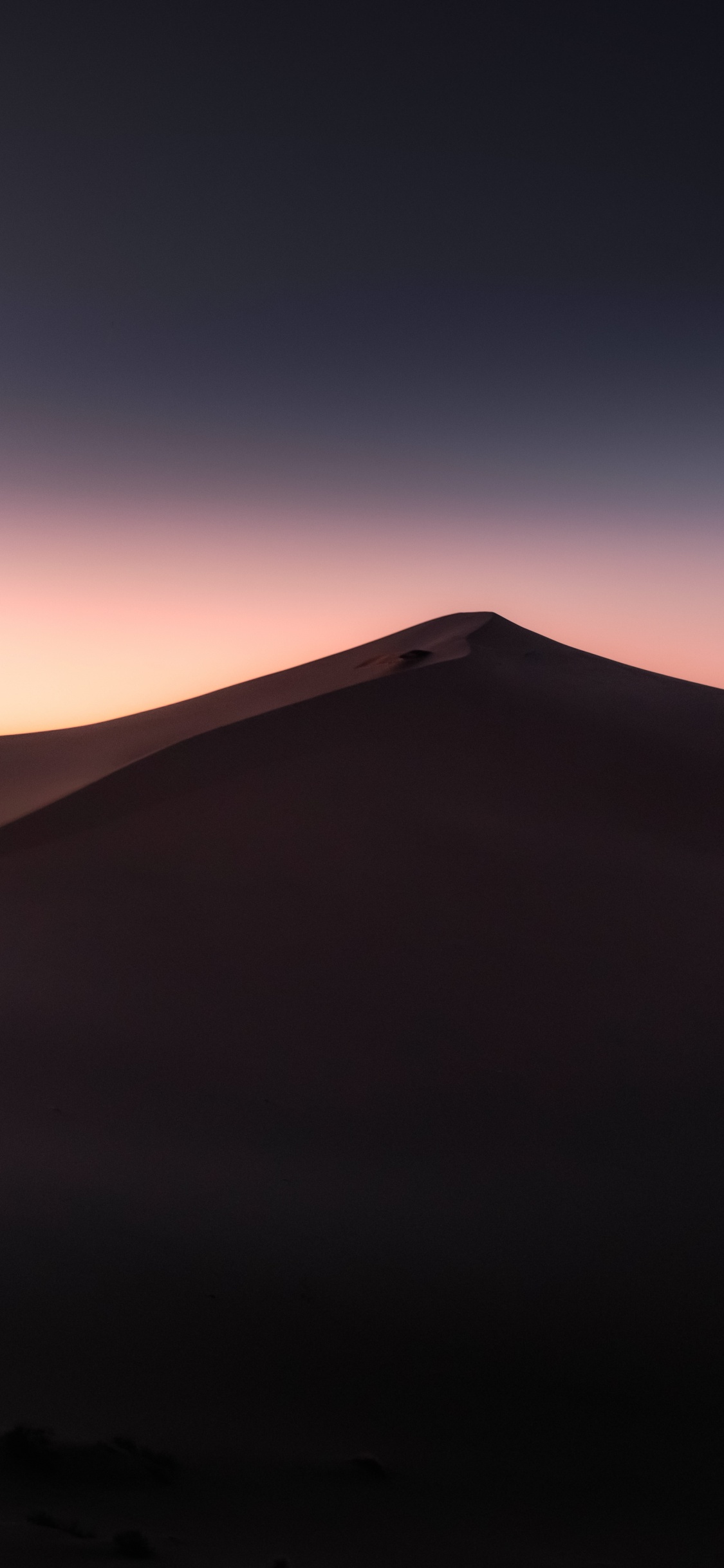 Dusk, Sunset, Slope, Afterglow, Horizon. Wallpaper in 1125x2436 Resolution