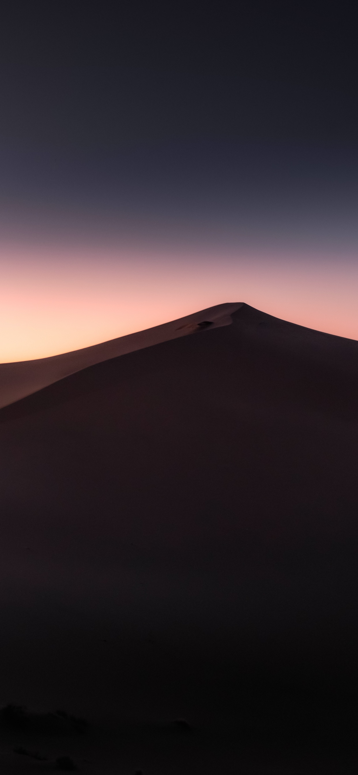 Dusk, Sunset, Slope, Afterglow, Horizon. Wallpaper in 1242x2688 Resolution