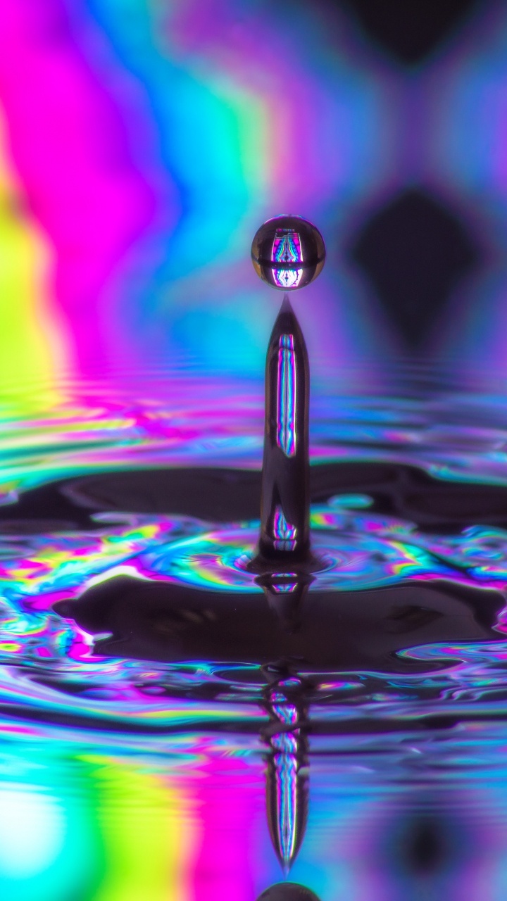 Gota de Agua en Fotografía Macro. Wallpaper in 720x1280 Resolution