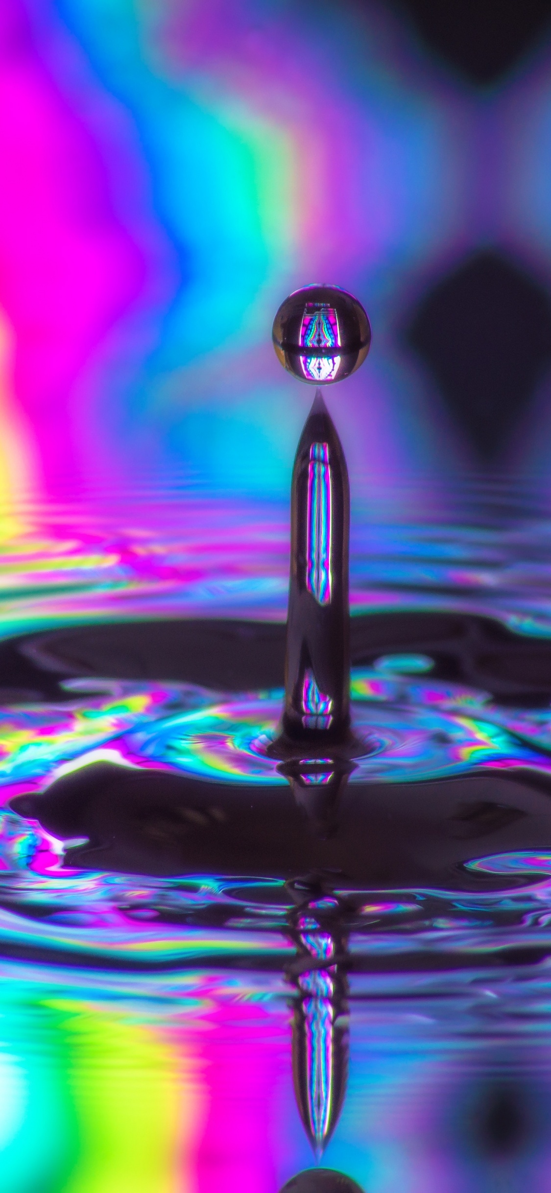 Wassertropfen in Der Makrofotografie. Wallpaper in 1125x2436 Resolution