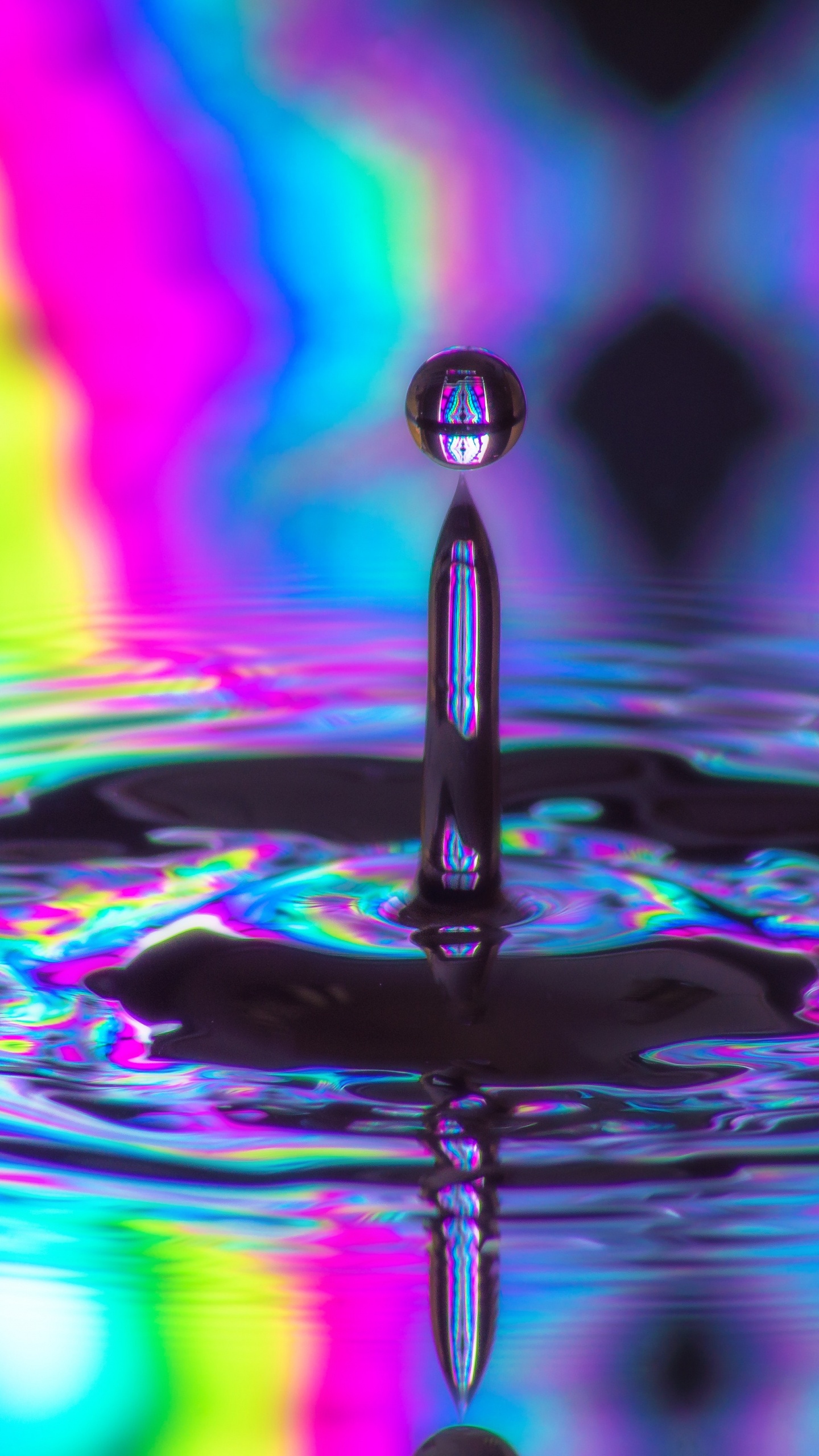 Wassertropfen in Der Makrofotografie. Wallpaper in 1440x2560 Resolution