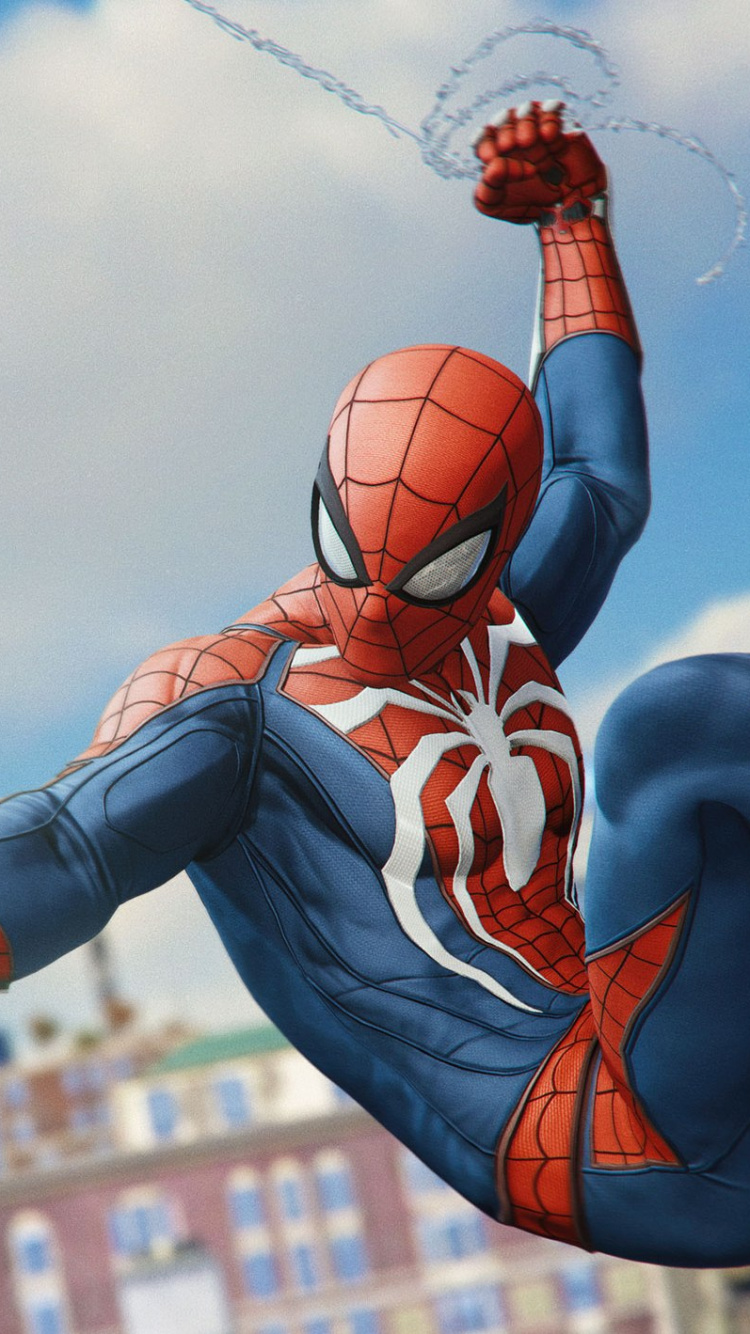 Spider-man, Insomniac Games, Superhero, Héros, Fiction. Wallpaper in 750x1334 Resolution