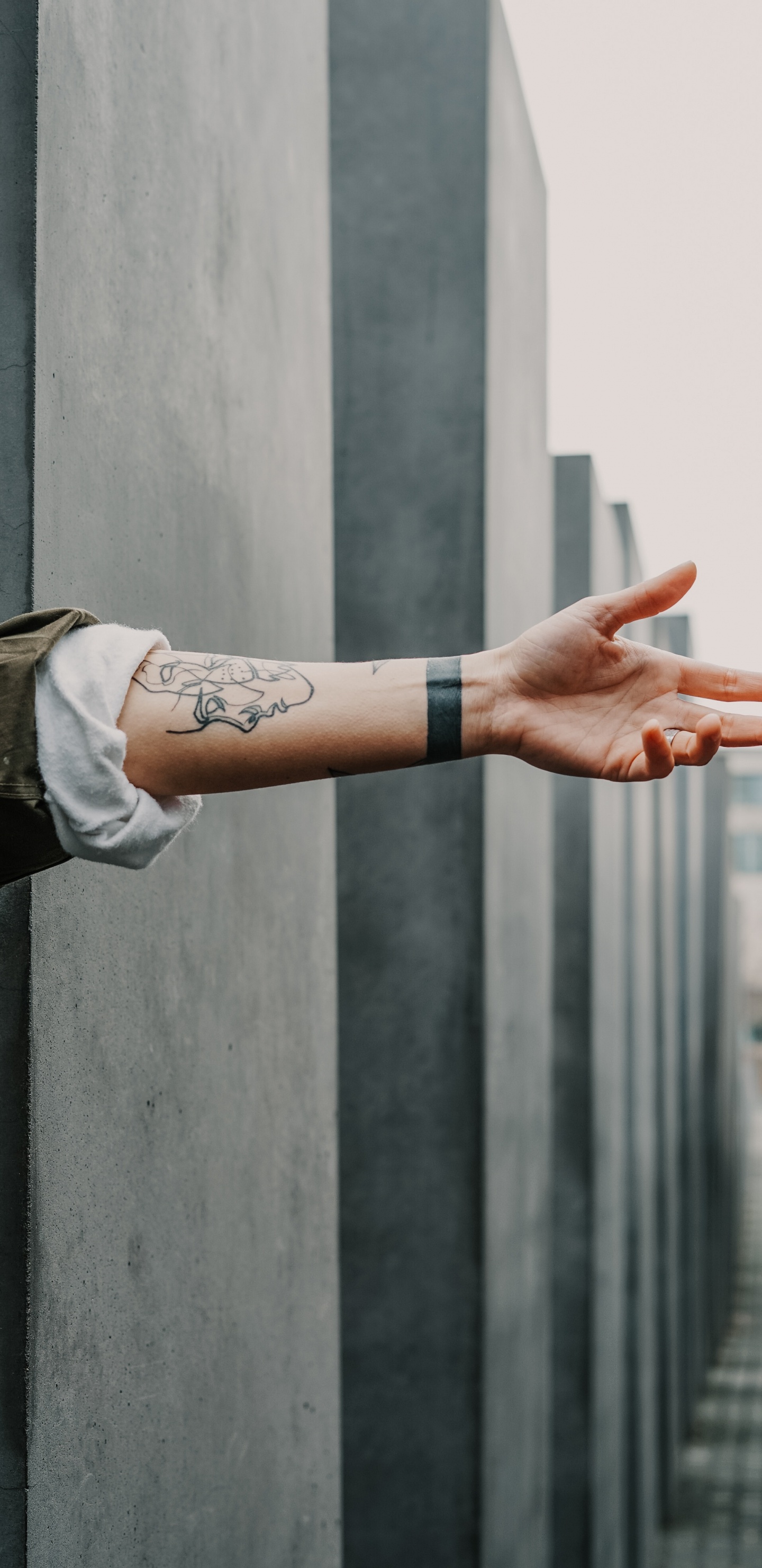 Person in Brown Long Sleeve Shirt With Brown Leather Strap Watch. Wallpaper in 1440x2960 Resolution
