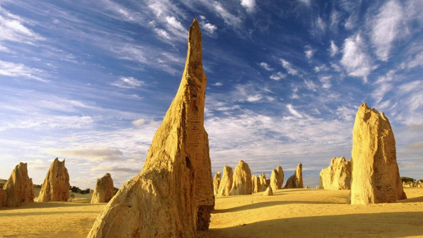 Brown Rock Formation Under Blue Sky During Daytime. Wallpaper in 1366x768 Resolution