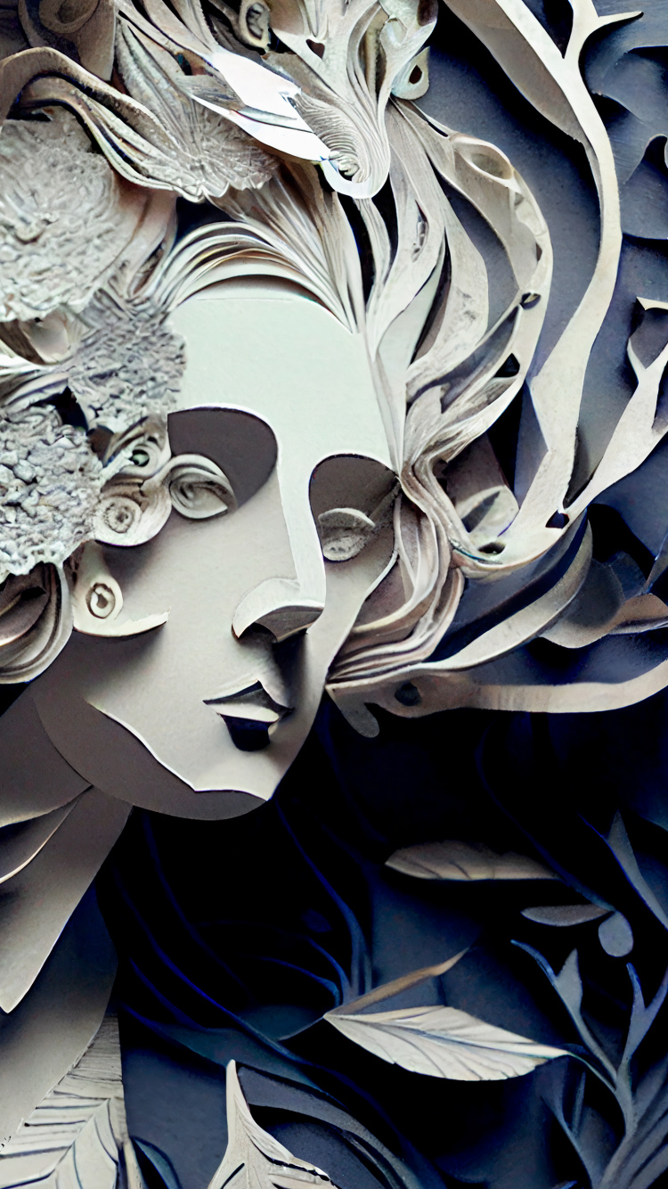 Design, Artificial Intelligence Art, Visual Arts, Portrait, Illustration. Wallpaper in 750x1334 Resolution