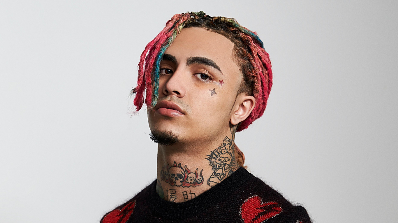 Lil Pump, Rapper, Gucci Gang, Hair, Face. Wallpaper in 1366x768 Resolution