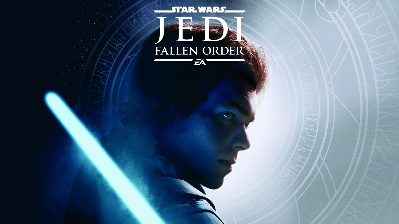 Star Wars Jedi Fallen Order, Jedi, Carátula, Cartel, Entrecejo. Wallpaper in 1366x768 Resolution