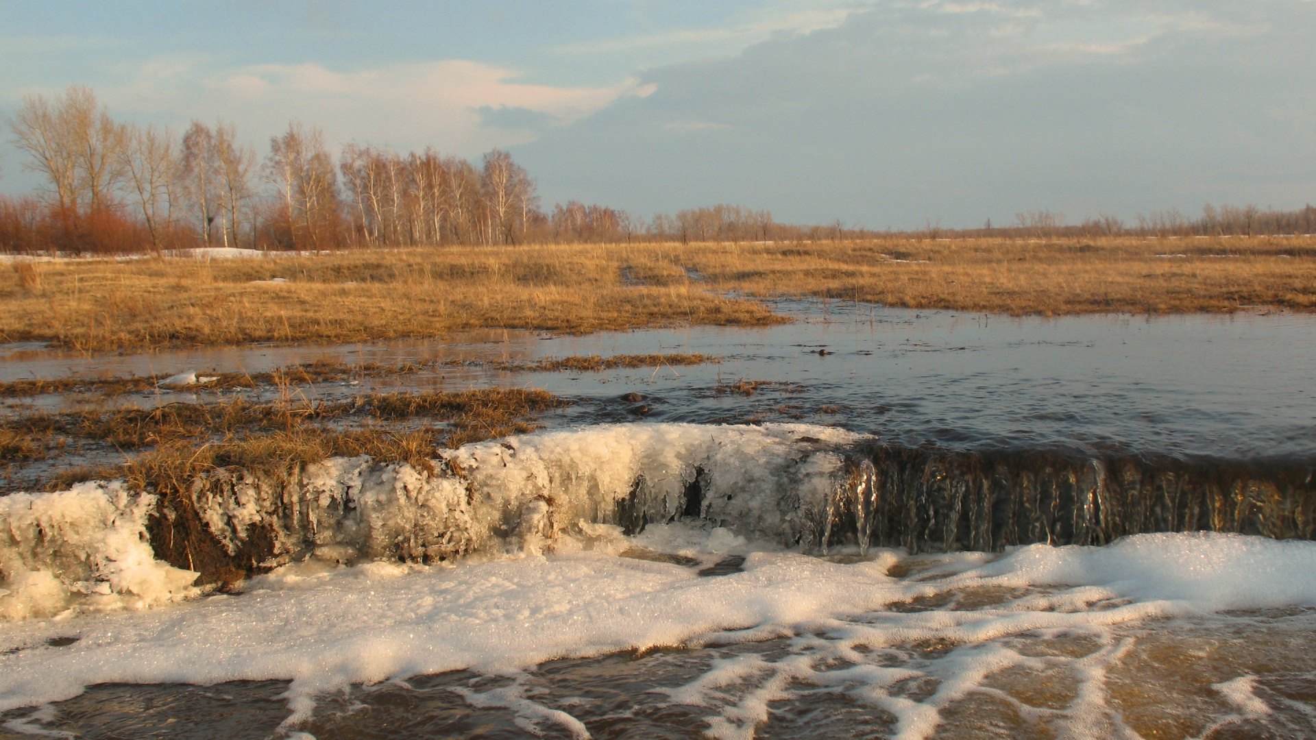 银行, 冻结, 弹簧, 反射 壁纸 1920x1080 允许