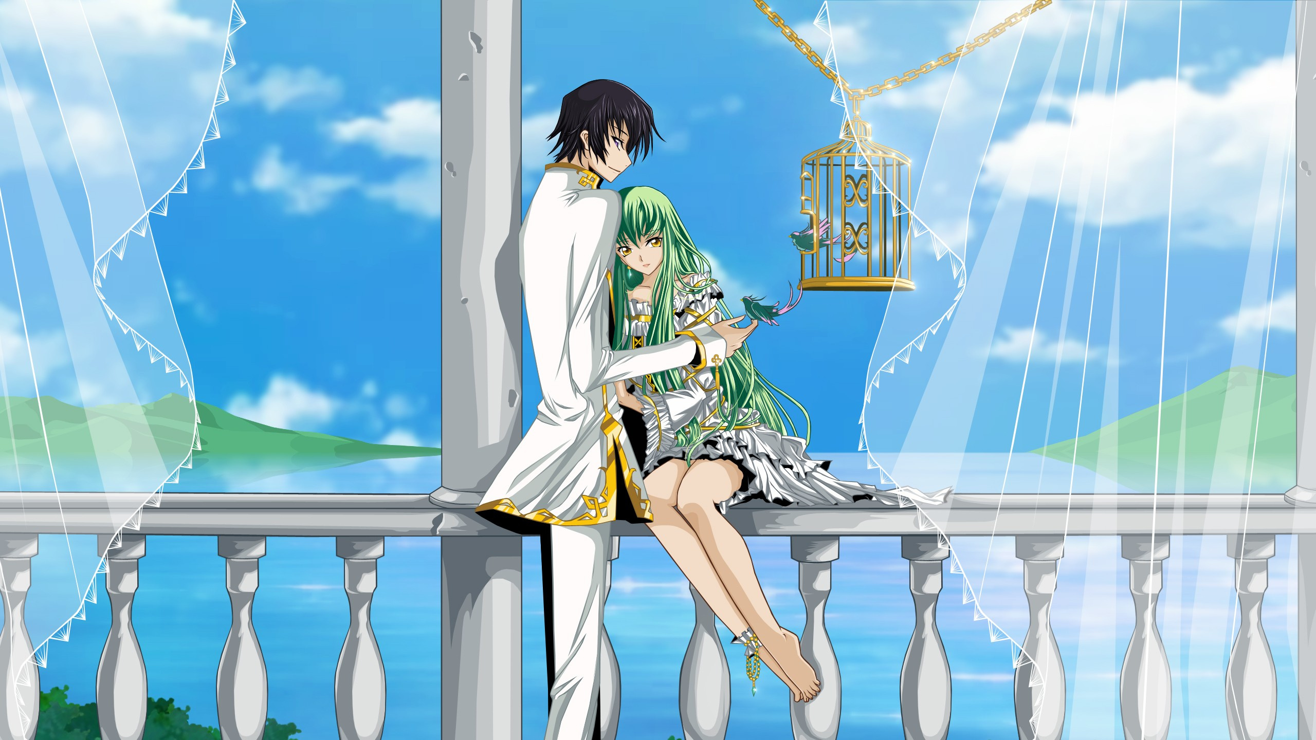 勒鲁什lamperouge, 天空, 代码 Geass, 娱乐, 艺术 壁纸 2560x1440 允许