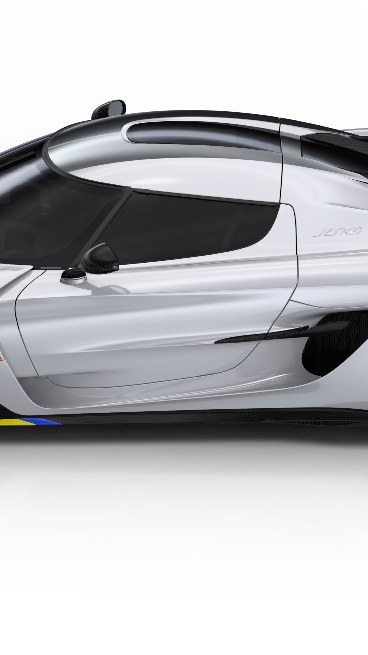 Porsche 911 Noire Sur Fond Blanc. Wallpaper in 1440x2560 Resolution