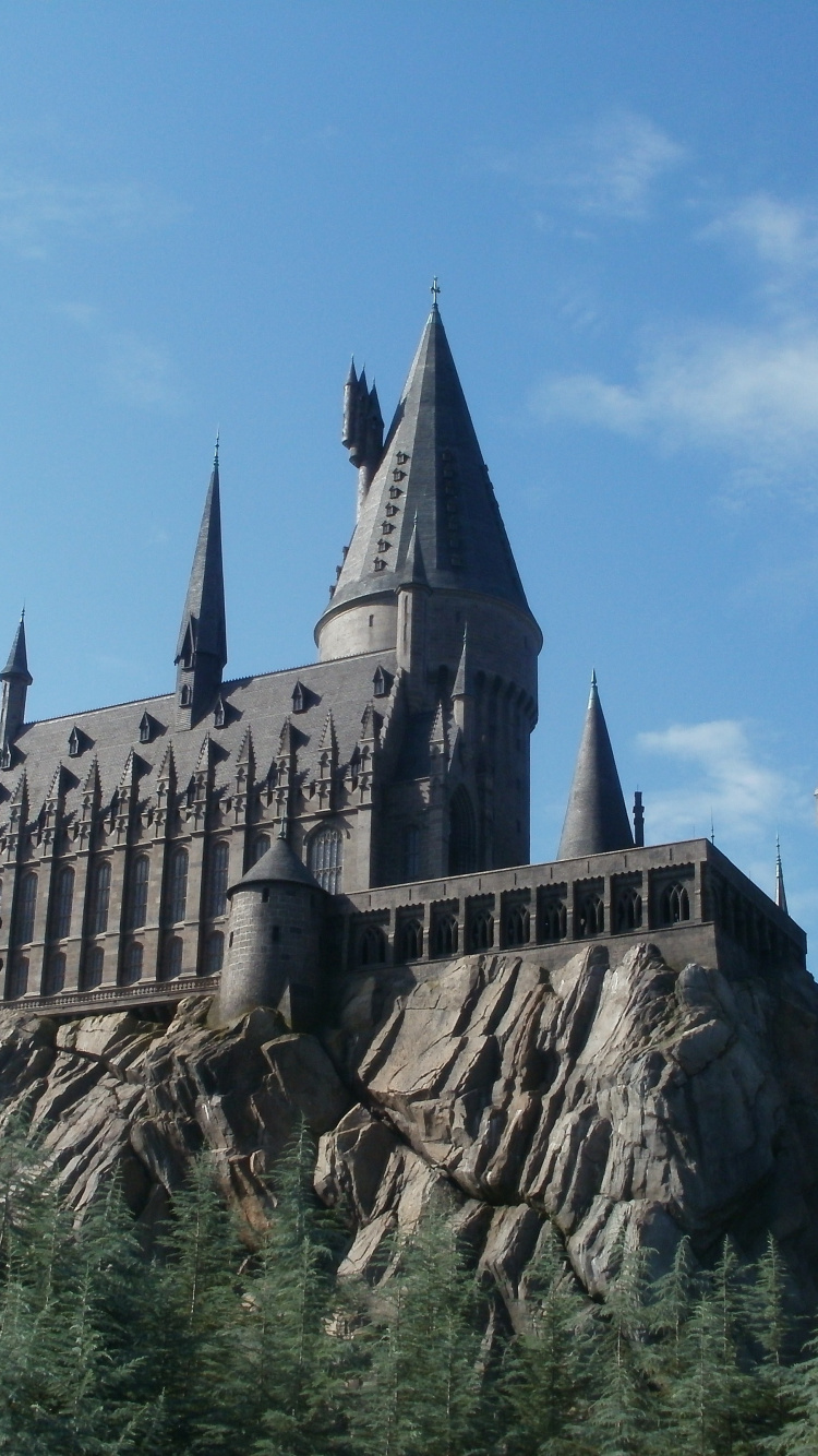 Brown Concrete Castle Near Green Trees Under Blue Sky During Daytime. Wallpaper in 750x1334 Resolution