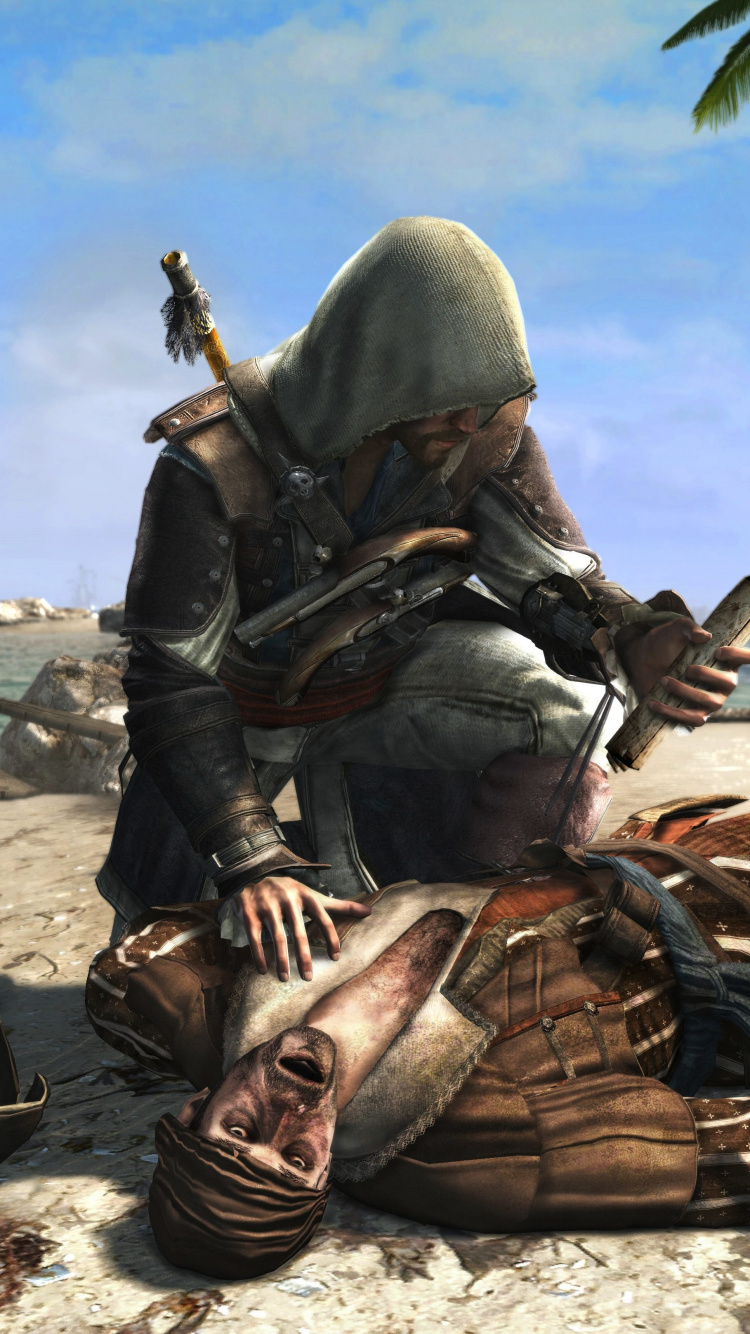 Assassins Creed III, Ubisoft, Edward Kenway, pc Game, Soldier. Wallpaper in 750x1334 Resolution
