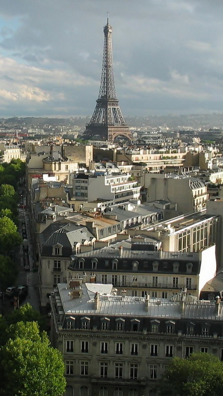 Aerial View of Eiffel Tower During Daytime. Wallpaper in 720x1280 Resolution