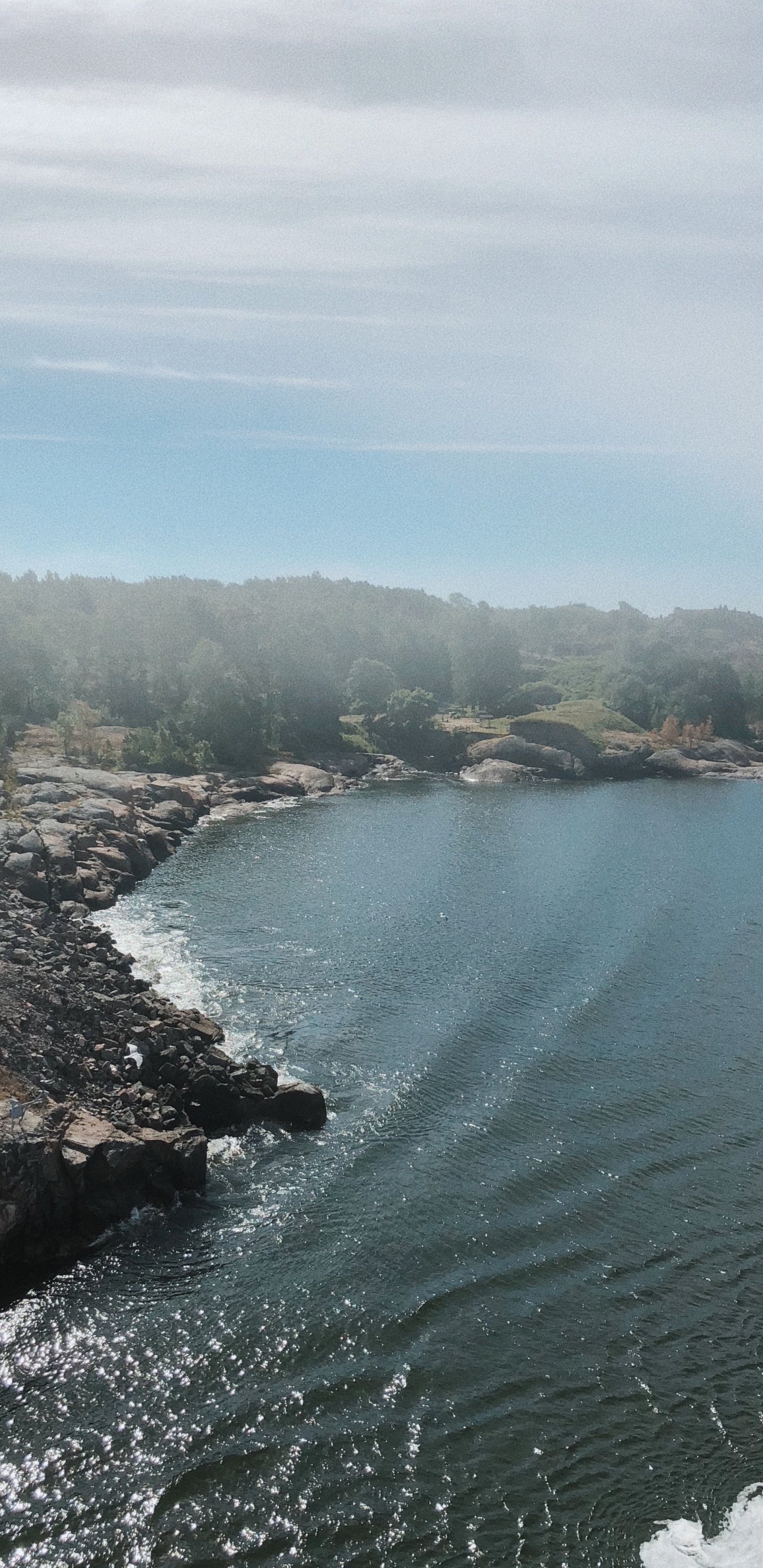 Coast, Promontory, Body of Water, Mountainous Landforms, Winter. Wallpaper in 1440x2960 Resolution