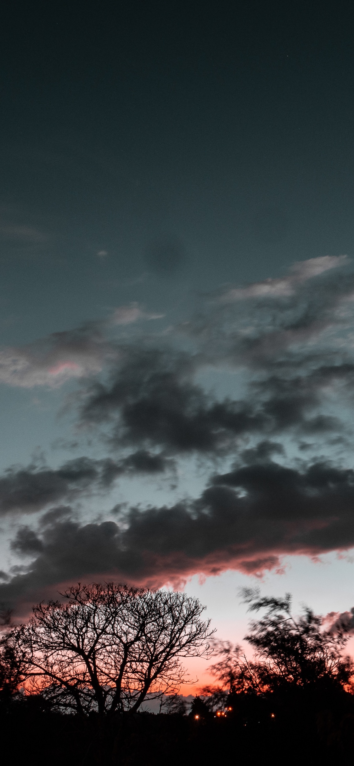 Puesta, Naturaleza, Afterglow, Ambiente, Noche. Wallpaper in 1125x2436 Resolution