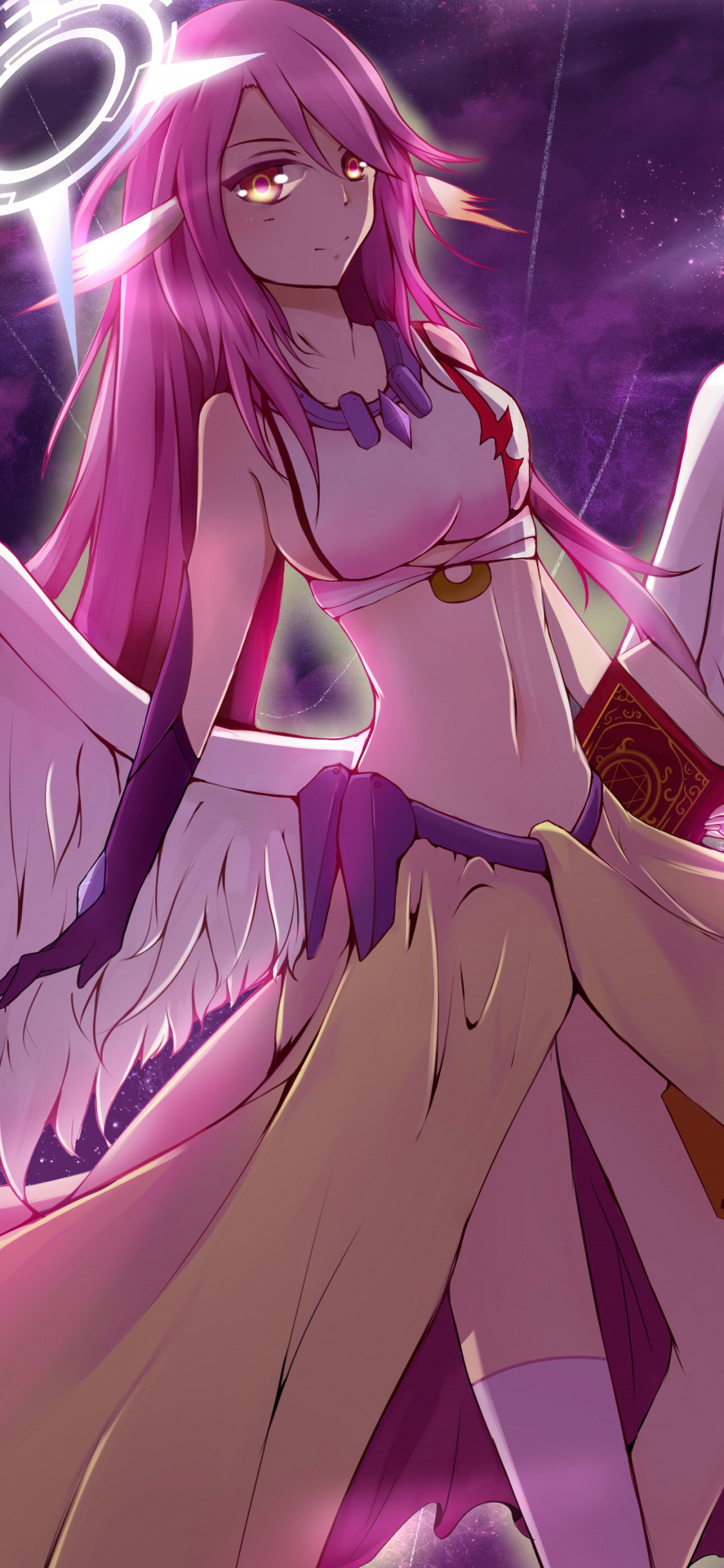 Frau im Weißen Kleid Anime-Charakter. Wallpaper in 1125x2436 Resolution