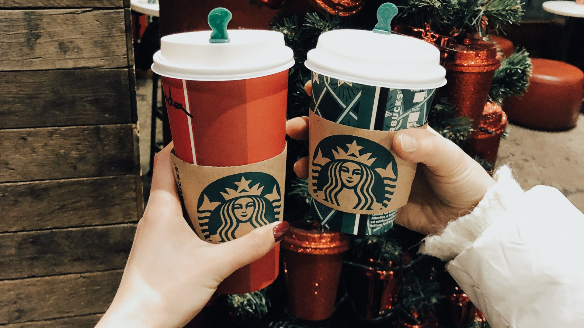 Starbucks Neues Logo 2011, Weihnachten, Weihnachtsdekoration, Blumentopf, Innenarchitektur. Wallpaper in 1920x1080 Resolution