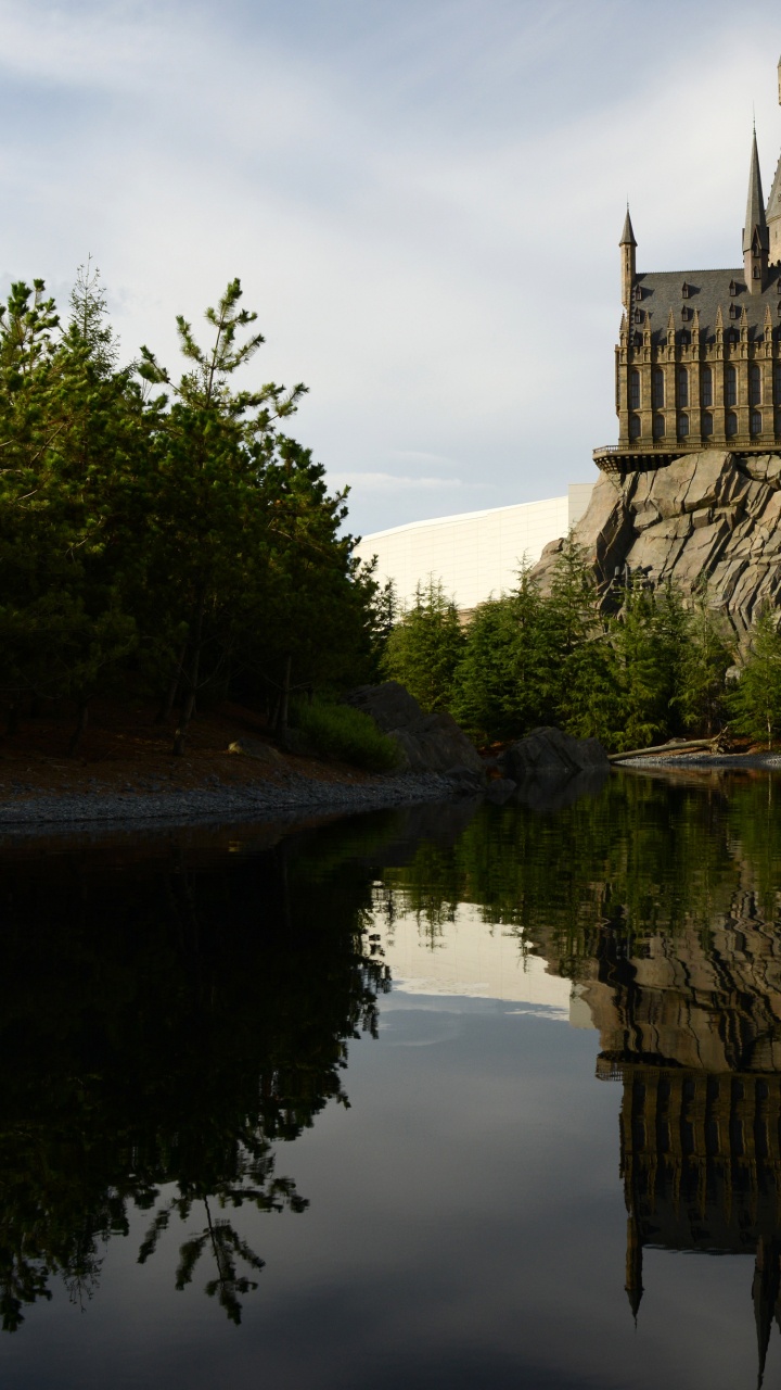 Castillo de Hormigón Marrón Cerca Del Cuerpo de Agua Durante el Día. Wallpaper in 720x1280 Resolution