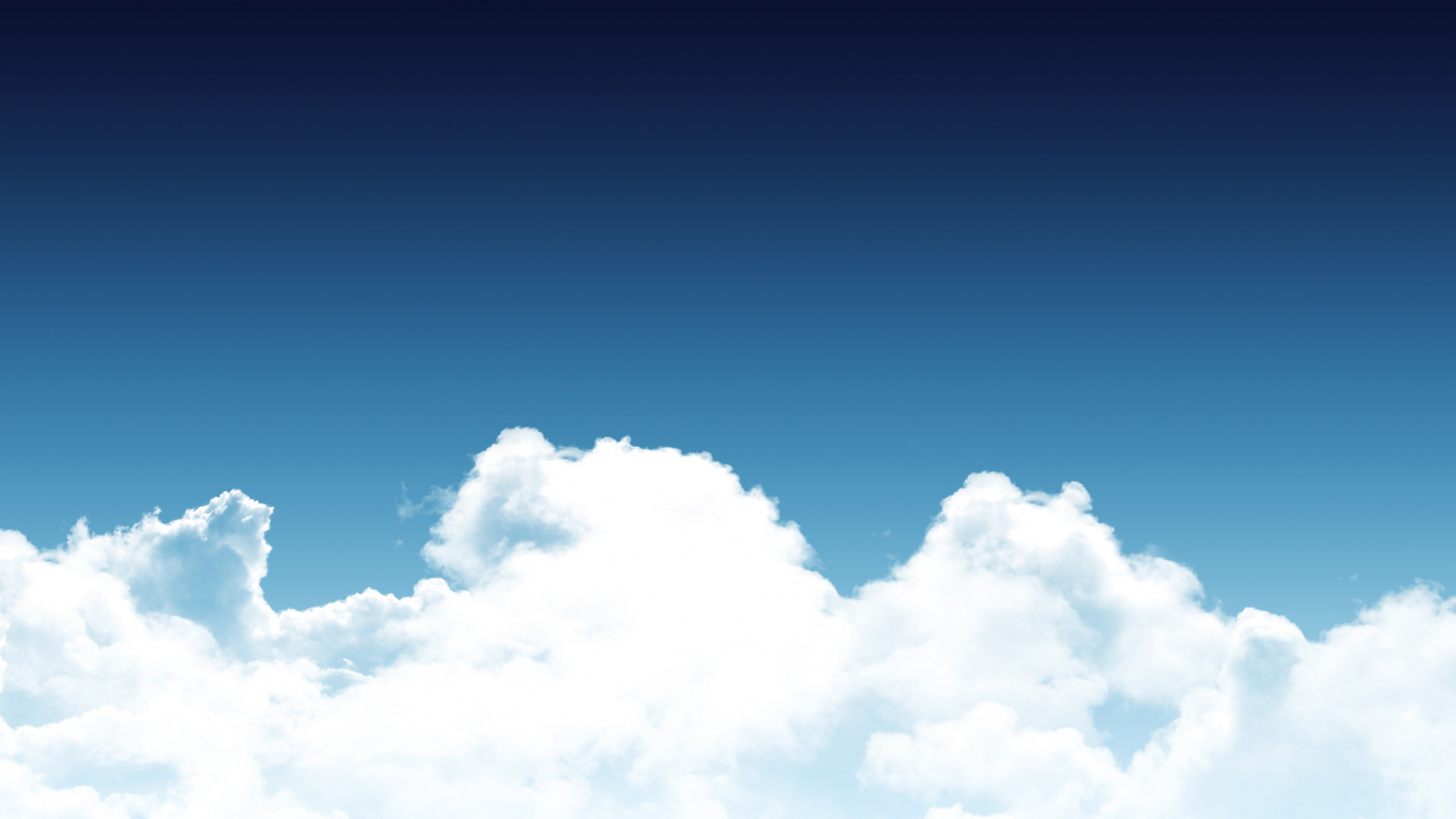 Weiße Wolken Und Blauer Himmel Tagsüber. Wallpaper in 1366x768 Resolution