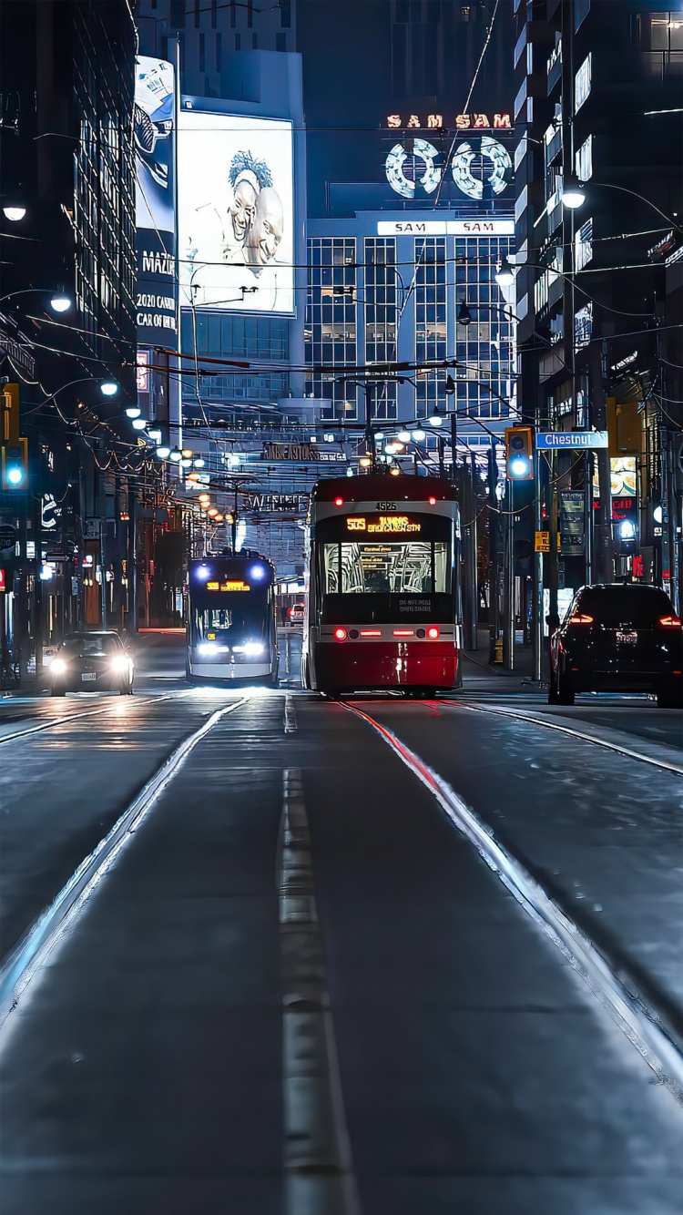 Building, Bus, Cars, Automotive Lighting, Light. Wallpaper in 750x1334 Resolution