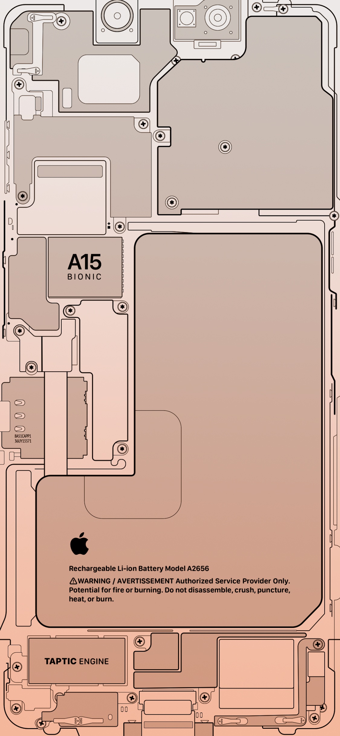 Äpfeln, Apple, IPhone, Ein 15 Bionic, Parallels. Wallpaper in 1125x2436 Resolution