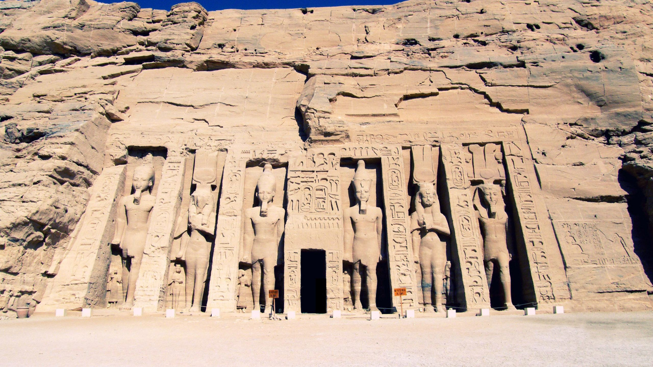 阿斯旺, 尼罗河, 寺庙, 古代历史, 埃及神庙 壁纸 1280x720 允许