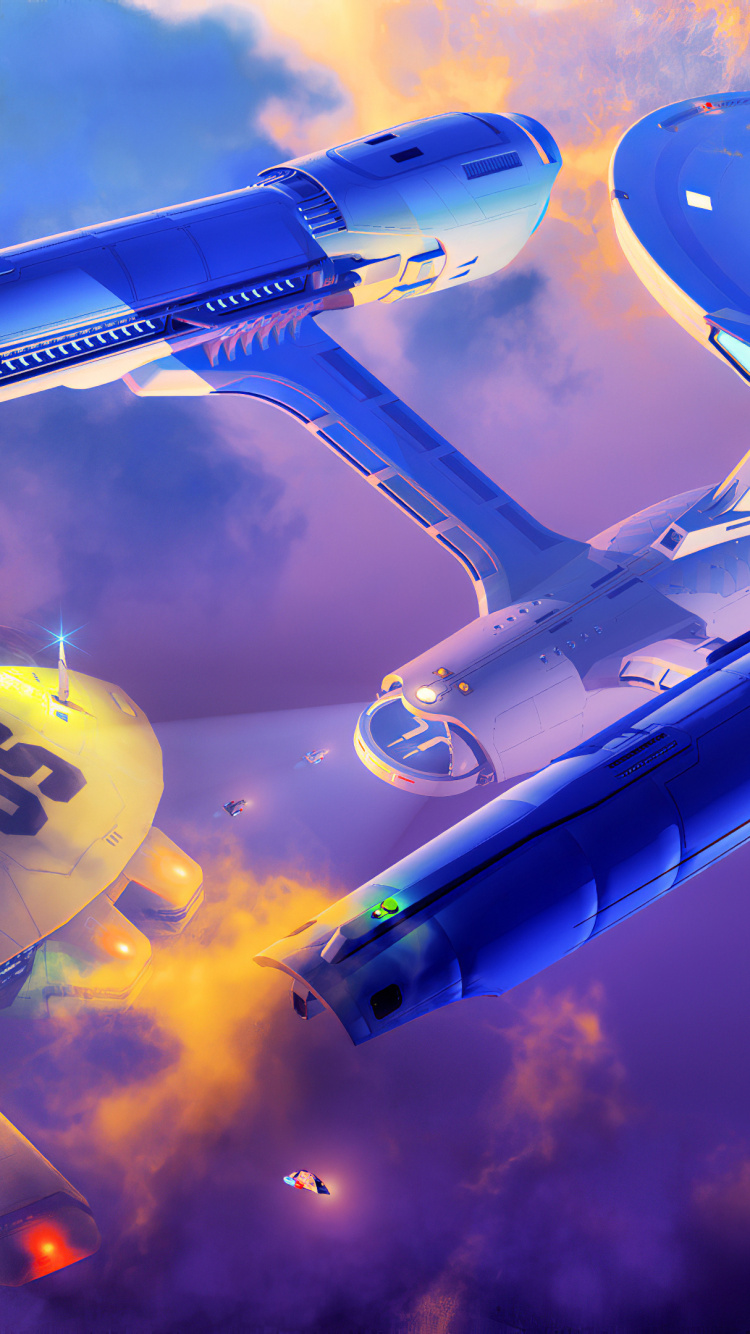 Raumschiff Unternehmen, Star Trek, US-Unternehmen Ncc-1701, Cloud, Automotive Lighting. Wallpaper in 750x1334 Resolution