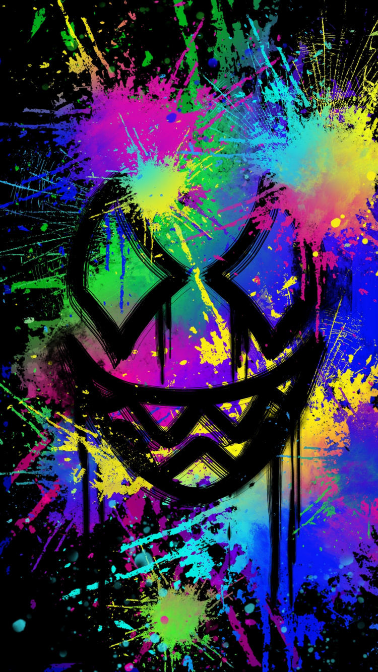 Neonfarben, Colored, Painting, Nature, Purple. Wallpaper in 750x1334 Resolution