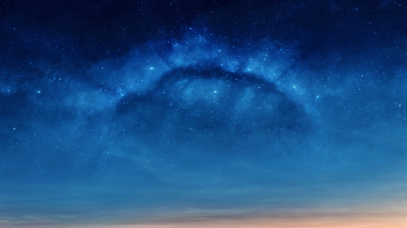 Ciel Bleu et Blanc Avec Des Étoiles. Wallpaper in 1366x768 Resolution