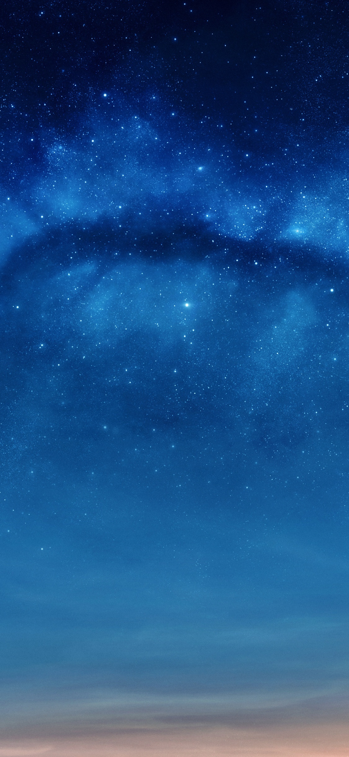 Blue and White Sky With Stars. Wallpaper in 1125x2436 Resolution