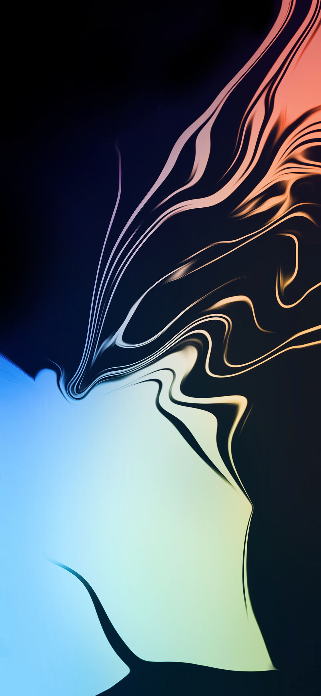 Android-Flüssigkeit, Android, Ios, Android P, Amoled. Wallpaper in 1125x2436 Resolution