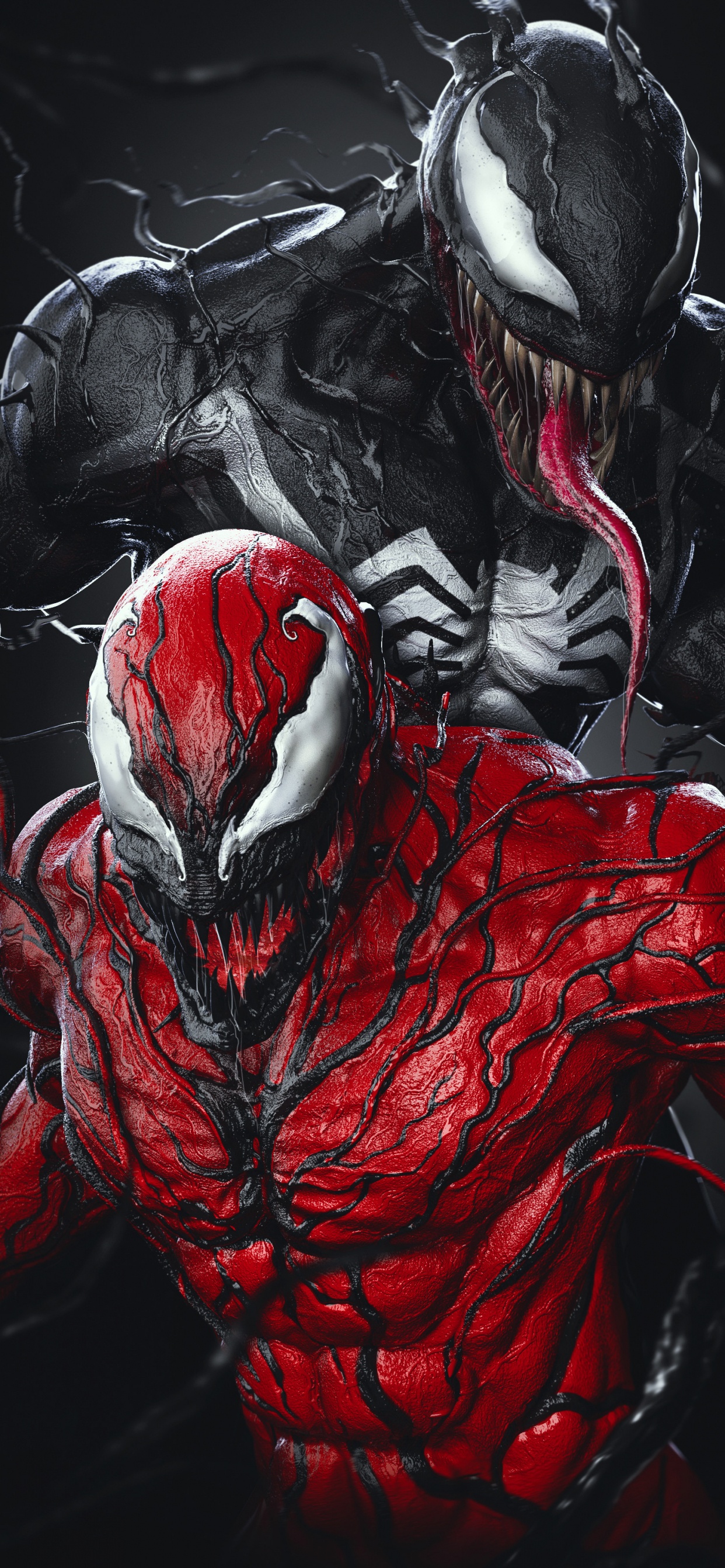 Venom, Spiderman, Venom Carnage, Carnage, Poster. Wallpaper in 1242x2688 Resolution